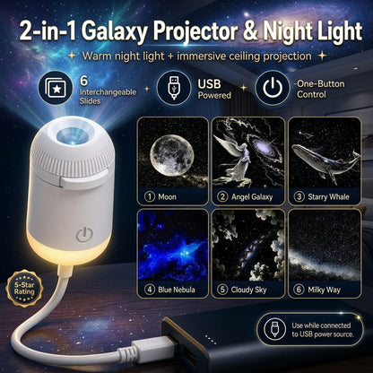 Portable Mini USB Starry Sky Projection Lamp